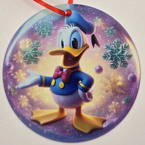 Donald Duck Christmas Metal Ornament